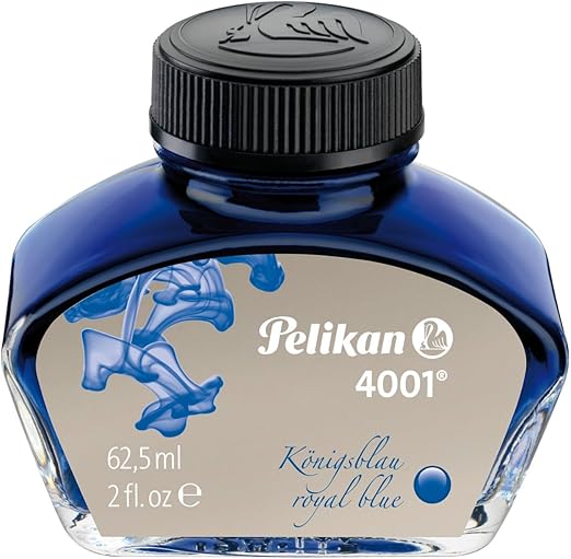 Pelikan 4001 Bottled Ink for Fountain Pens, Royal Blue, 62.5ml (329136)