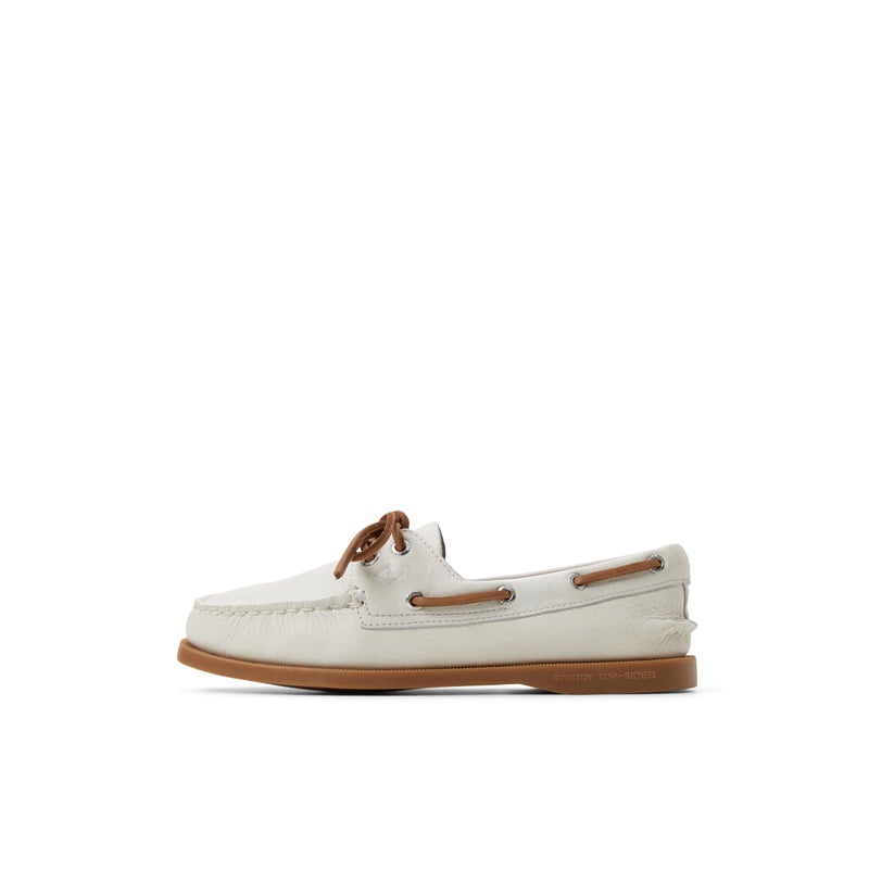 Sperry Womens Authentic Original 2Eye Boat Shoe Smooth White 7