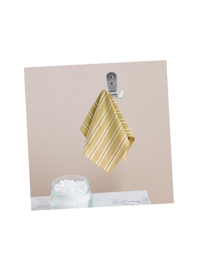 S-TOP 1pcs Wall Mounted Hook with Screws & Fishers Heavy Duty Silver Wall Hanger for Clothes - Image 3