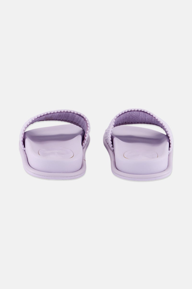CHARLES & KEITH Women Open Toe Slip On Slides, Lilac  - Image 2
