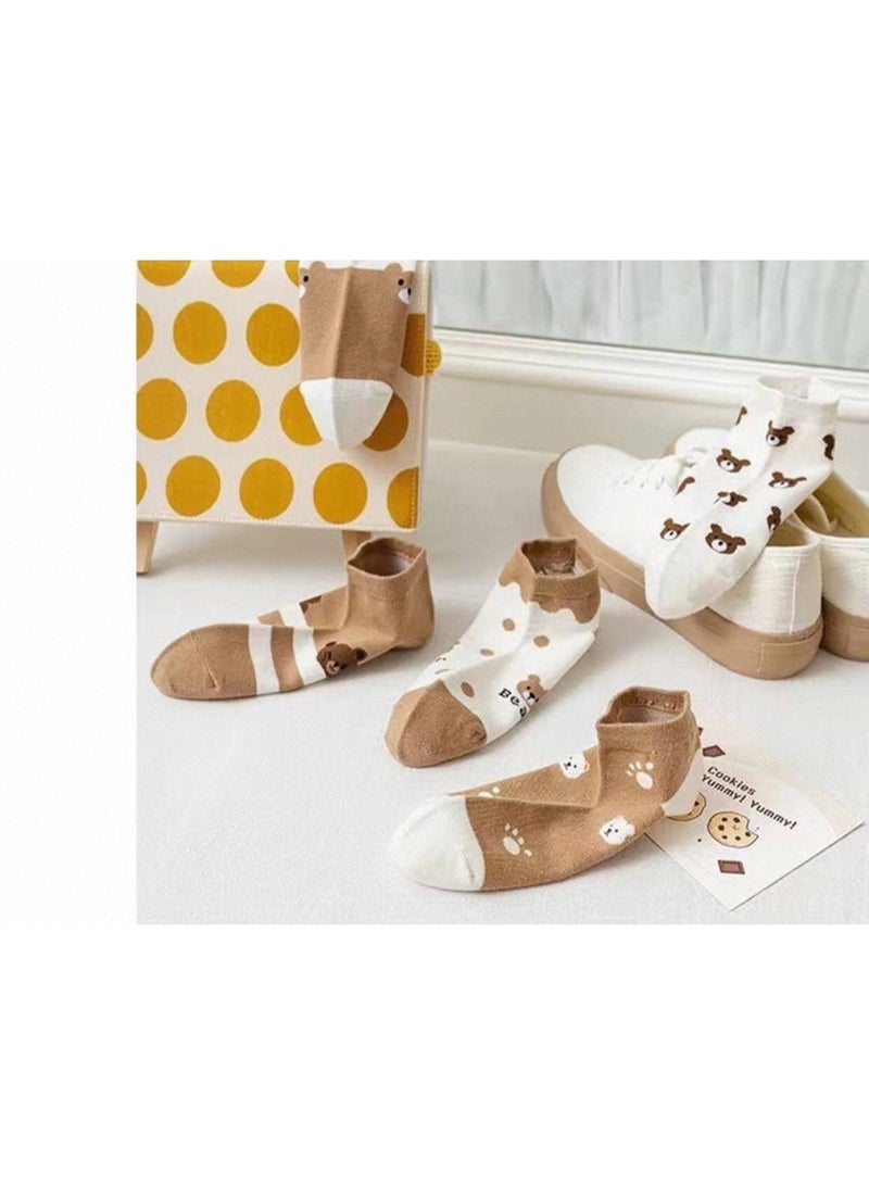 Women's Casual Cotton Ankle Socks Set – 5 Pairs + 1 Gift – Modern and Comfortable Design for Everyday Wear - Image 2