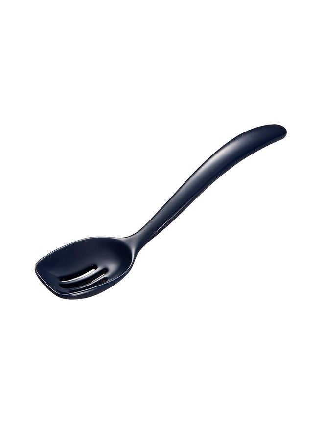 Gourmac Cobalt Blue Melamine Mini Slotted Spoon 7.5" - Image 2