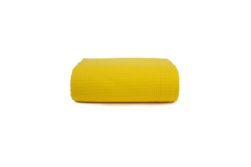 Portal Home of linen-cotton bedspread, size 230 * 250cm,canary