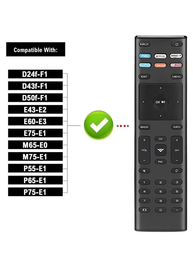 PROMASS - XRT136 Replacement Remote Control for Vizio D E M P Series Smart TVs with Netflix/Vudu/Xumo/le/iHeart Radio Keys D50F-F1 D24F-F1 D43F-F1 E43-E2 E60-E3 E75-E1 P55-E1 - Image 1