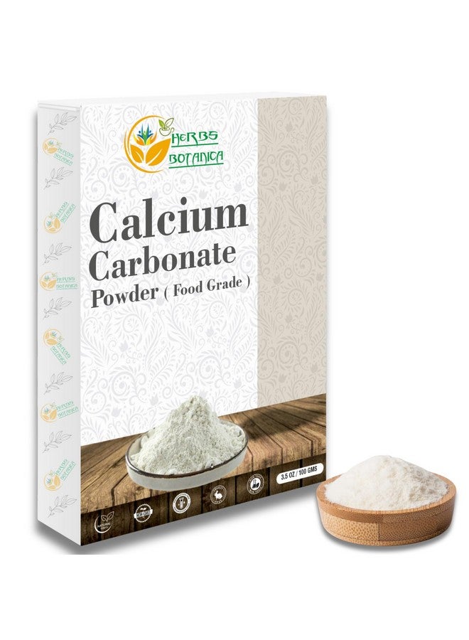 HERBS BOTANICA مسحوق كربونات الكالسيوم من هيربس بوتانيكا، مكمل غذائي من الدرجة الغذائية للطهي والخبز، مضاد للحموضة، معجون أسنان DIY 3.5 أونصة - Image 1