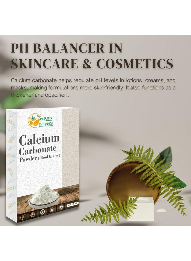 HERBS BOTANICA مسحوق كربونات الكالسيوم من هيربس بوتانيكا، مكمل غذائي من الدرجة الغذائية للطهي والخبز، مضاد للحموضة، معجون أسنان DIY 3.5 أونصة - Image 3