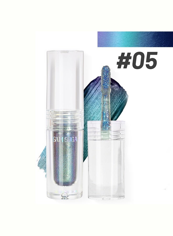 SAM SUGAR Multi-Chrome Liquid Eyeshadow, Long-Lasting Chameleon Glitter Eyeshadow, Buildable Holographic Shimmer Makeup for Eyes & Face #05 - Image 2