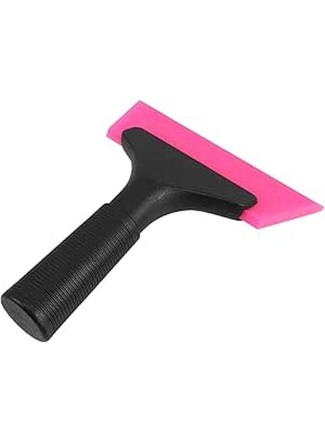 Pink Car Window Squeegee with Soft TPU Rubber Blade Anti Slip Handle - Image 1