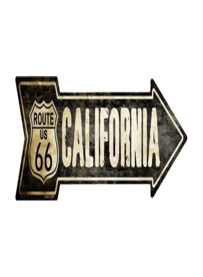 SMART BLONDE Vintage Route 66 California Novelty Metal Arrow Sign A-126