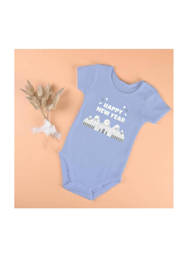 Abu Dhabi New Year's Soft Cotton Baby Onesie Bodysuit Short Sleeve-Perfect Outfit Celebration For New Year-Gift For Baby Shower - Image 3