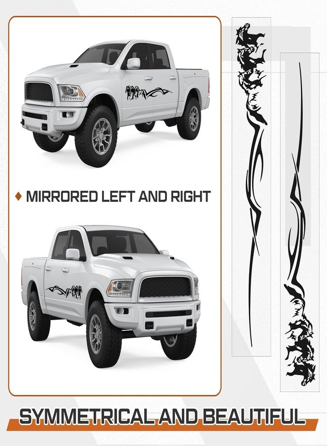 Fuyoooo 2 Pcs Horse Trailer Decals Horse Stickers 63.5 x 8.5 Inch Self-Adhesive Car Side Body Stickers Black Vinyl Running Horse Graphic Decals for Trailer Car Truck SUV RV Camper Motorcoach Decor - Image 2