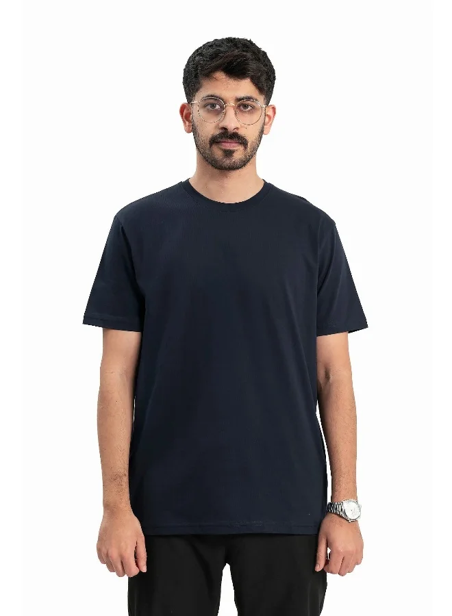 Wecre8 Men Navy Blue T-Shirt