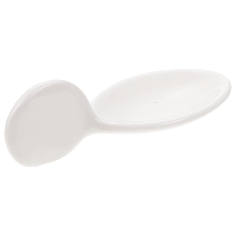 White Molecular Gastronomy Ceramic Caviar Spoon For Home Serving Black Truffle Storage And Fine Dining - Image 2