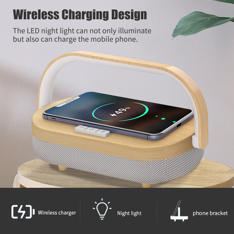 Cordless Charging Night Light 5000mAh Battery 270° Rotatable Bedside Lamp - Three Dimming Mobile Phone Holder for Bedroom - Image 5