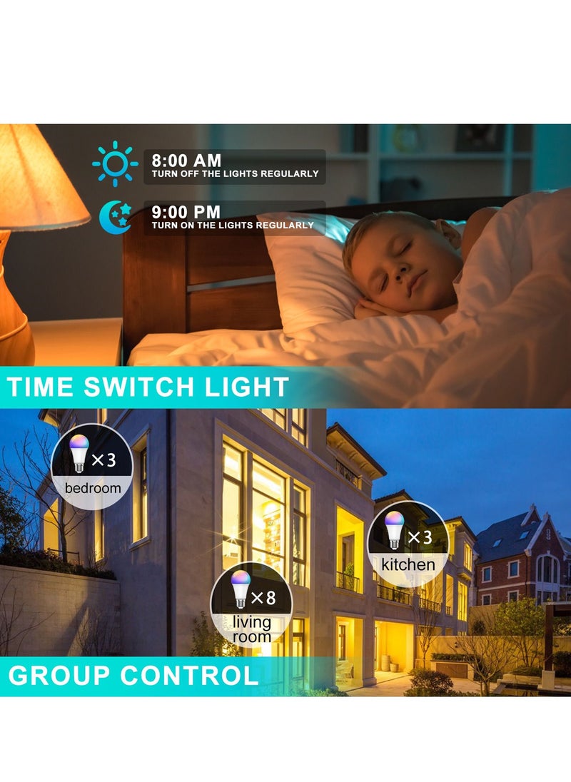 SKY-TOUCH - LED Smart Bulb E27 Remote Control Color Adjustable Light 10W A60 - Image 1
