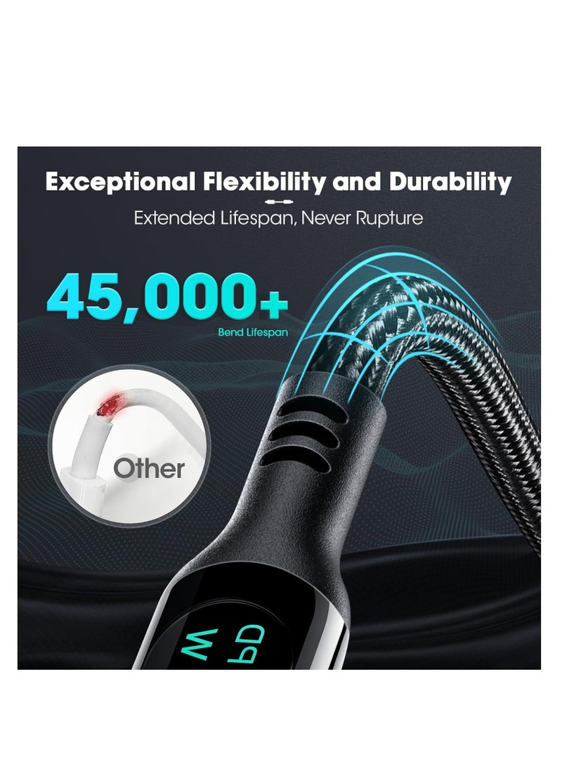 Terabyte USB C Cable 100W Fast Charging Nylon Braided Power Delivery PD Type C Compatible with iPhon - Image 5