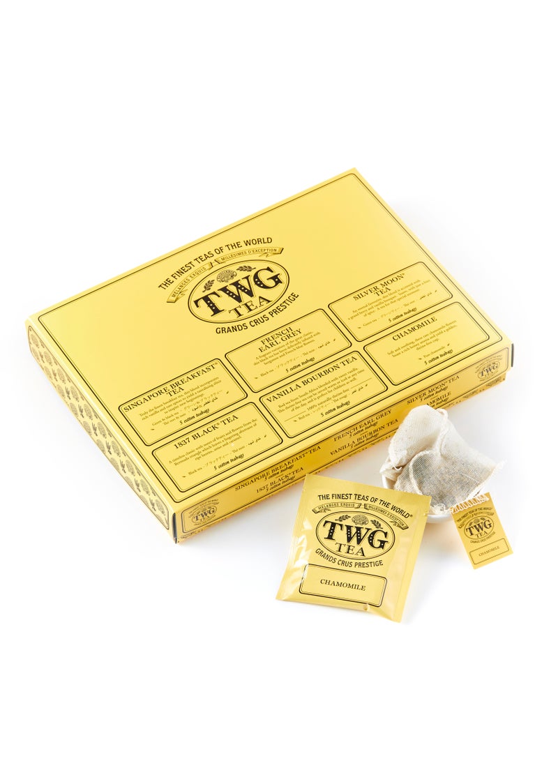 TWG Tea Tea Taster Selection | 6 Varieties | Exclusive Tea Blends | 30 Hand Sewn Cotton Teabags | Gift Set - Image 1