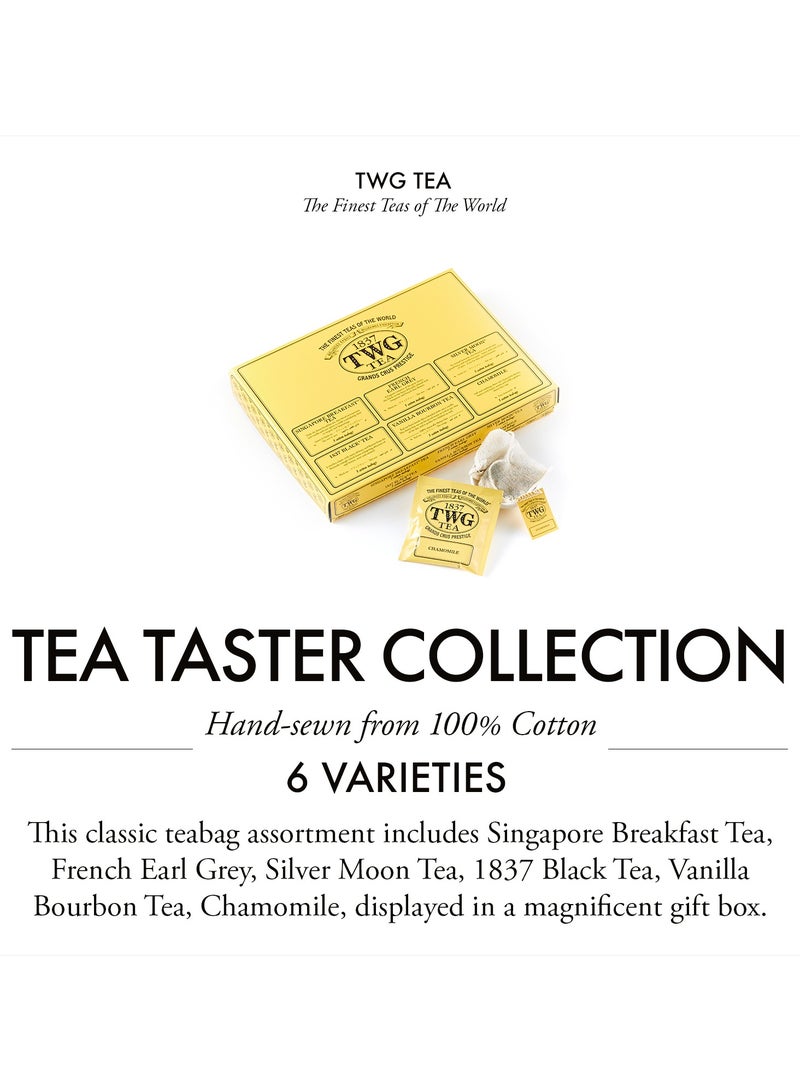 TWG Tea Tea Taster Selection | 6 Varieties | Exclusive Tea Blends | 30 Hand Sewn Cotton Teabags | Gift Set - Image 4