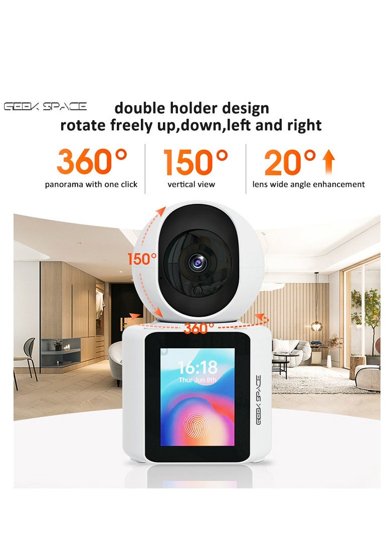 GEEK SPACE Home Security Indoor Security Camera 1080P Full HD Wifi Video Calling Camera HD Display And Two-Way Video Calling Human/Pet For Baby/Pet Camera/Home Security/CCTV Camera 