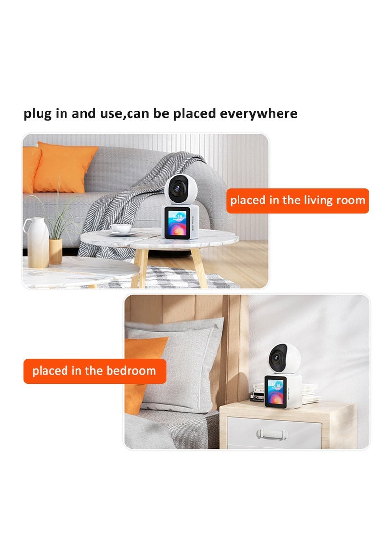 GEEK SPACE - Home Security Indoor Security Camera 1080P Full HD Wifi Video Calling Camera HD Display And Two-Way Video Calling Human/Pet For Baby/Pet Camera/Home Security/CCTV Camera - Image 1