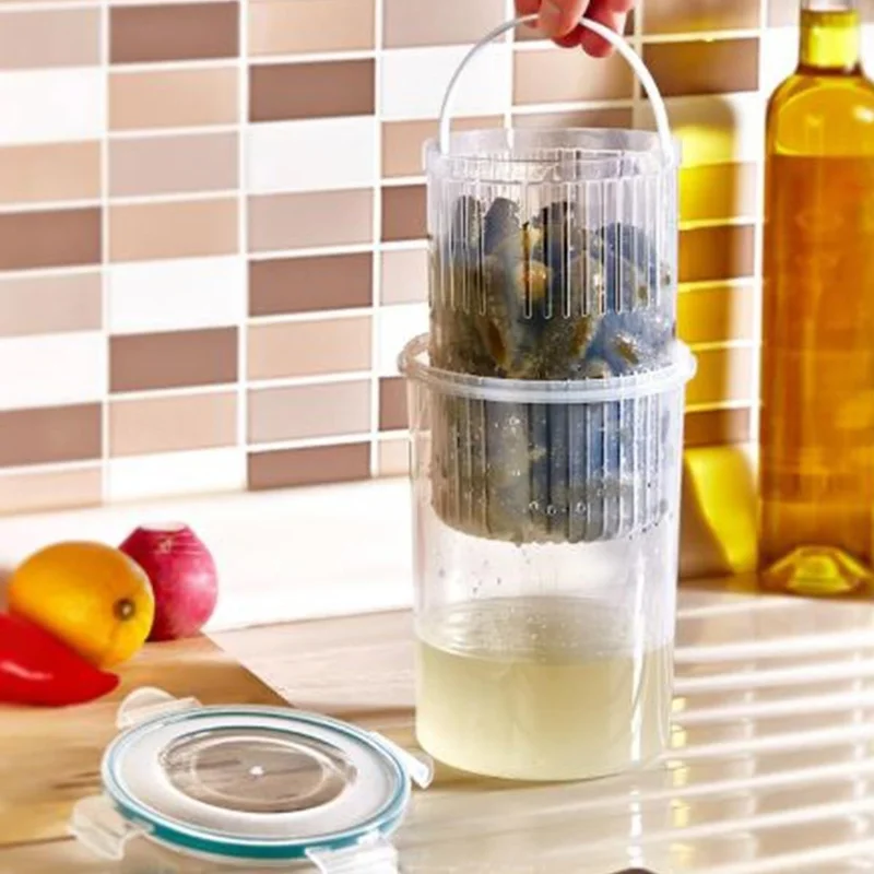 5 دي ام Olive Pickle Vegetable Washing Box Clip-on Lid Storage Container