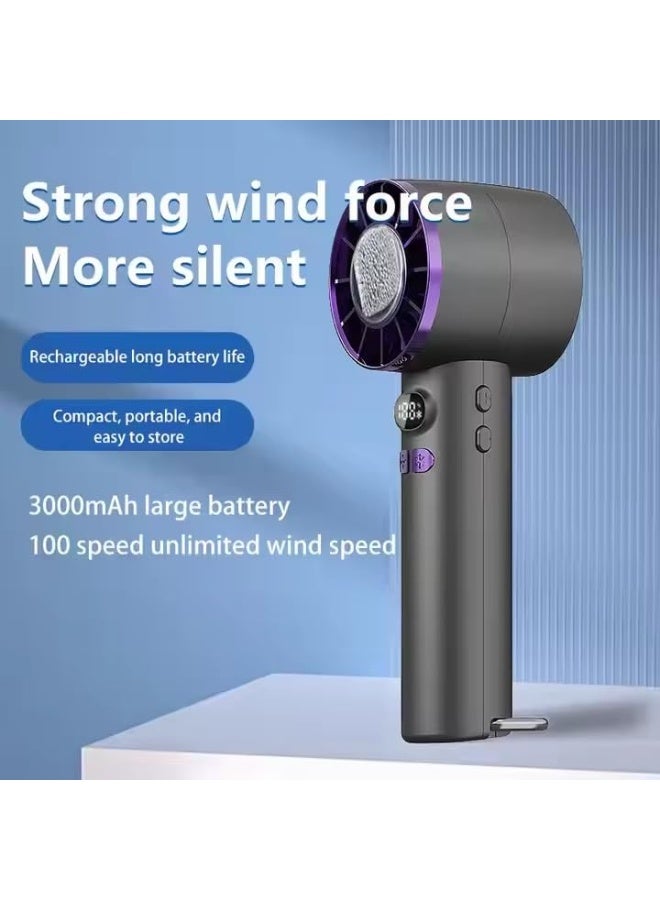 YD Portable Handheld Turbo Fan with Cold Compress, 15000RPM High Speed, Digital Display, Battery Operated Personal Mini Cooling Fan - Image 3