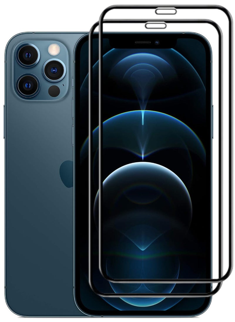 RAYON 2 Pack Tempered Glass Screen Protector 5D Designed For iPhone 12 Pro Full Screen Coverage And Bubble Free - Image 1
