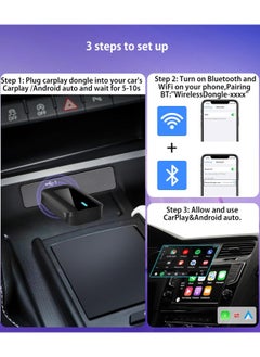 GUDOO 2 in 1 Wireless CarPlay Adapter for OEM Wired Carplay/android Auto to Wireless Connection Plug and Play Dongle,Keep Original Control 5GHz WiFi Low Latency Fits Cars from 2016+ and iphone IOS  - Image 3