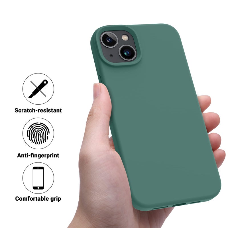 OTOFLY Designed for iPhone 14 Plus Case, Silicone Shockproof Slim Thin Phone Case for iPhone 14 Plus 6.7 inch ï¼ˆPine Greenï¼‰ - Image 5