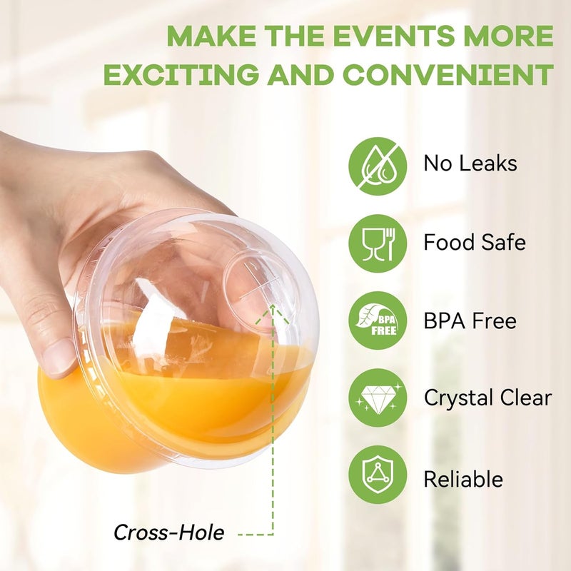 TOFLEN 100 Pack 8 oz Plastic Dessert Cups with Dome Lids Clear Disposable Yogurt Parfait Cups with Lids Individual Party Serving Snack Cups for Fruit Dessert Cake Pudding - Image 3