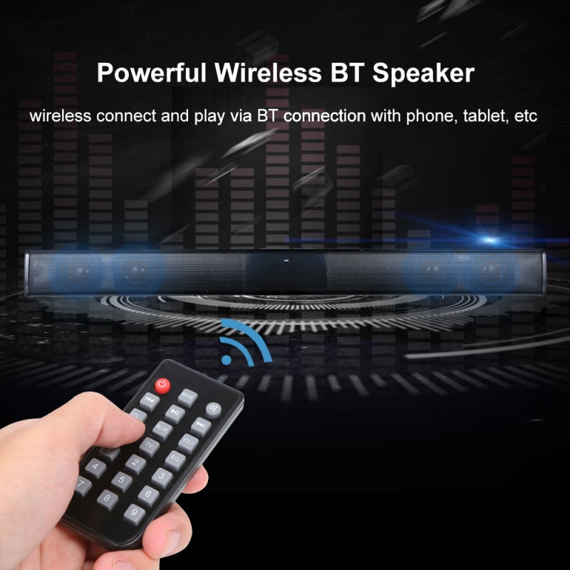 Wireless BT Soundbar: 4 Speakers With 3D Stereo Surround Sound - Built-In DSP Noise-Clear Processor Portable Soundbar for Indoor Outdoor Wireless Audio Play - Image 3