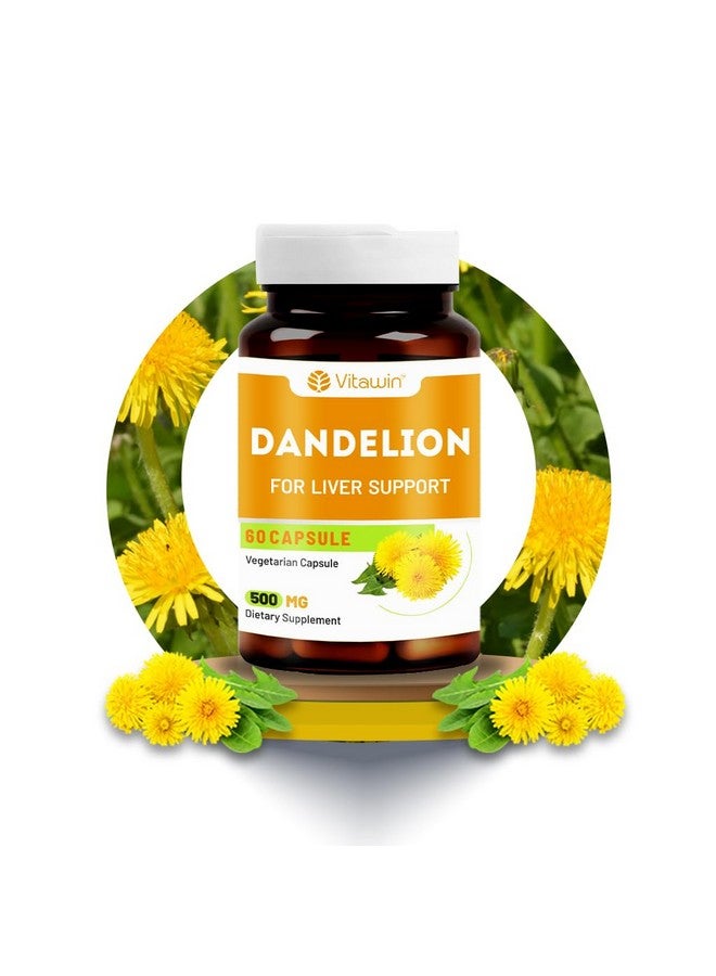 VITAWIN Dandelion Capsules - Ultimate Health and Nutrition Supplements for Liver Support and Body Detox -( 60 Capsules ) - Image 1
