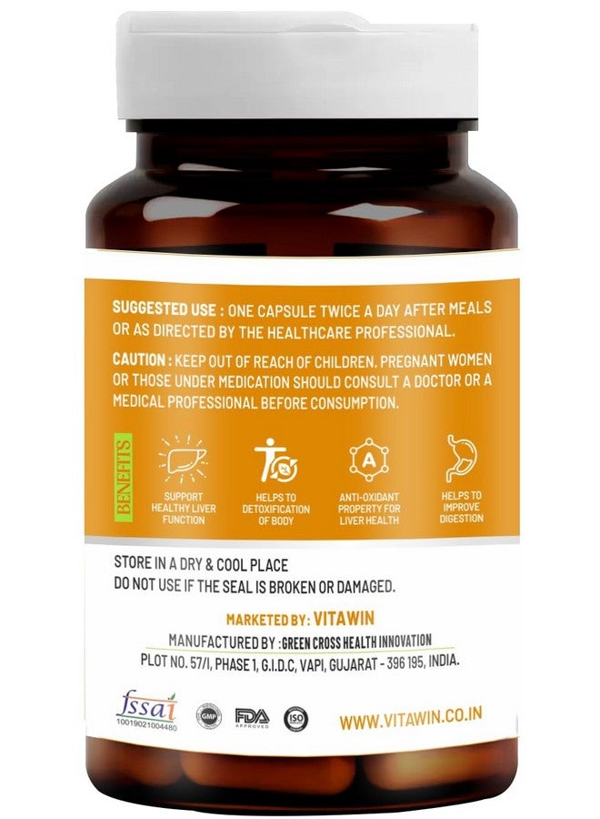 VITAWIN Dandelion Capsules - Ultimate Health and Nutrition Supplements for Liver Support and Body Detox -( 60 Capsules ) - Image 2