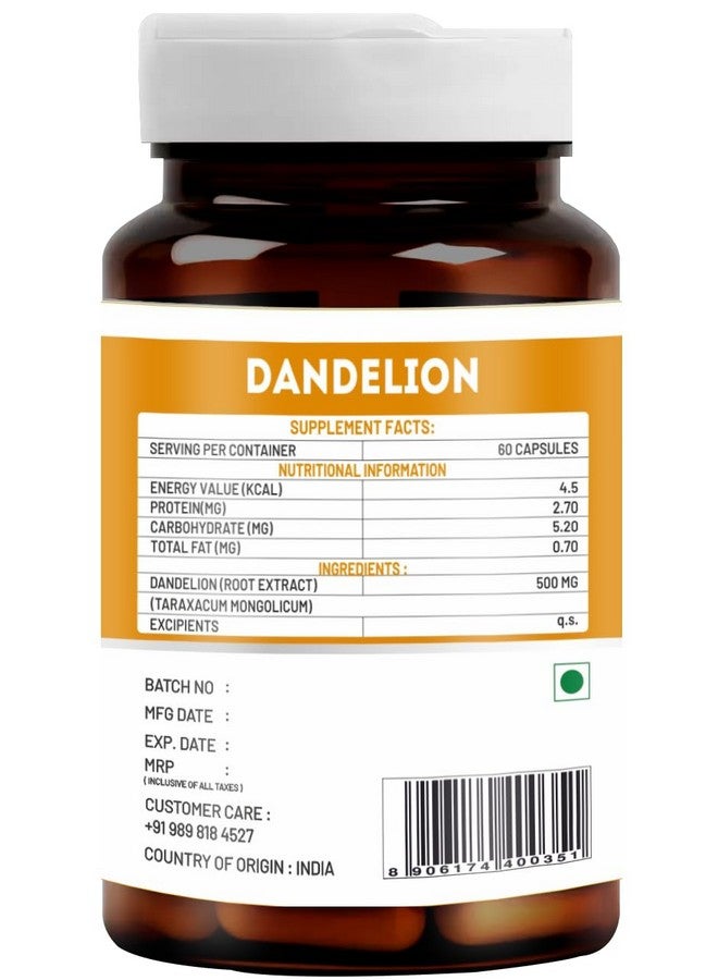VITAWIN Dandelion Capsules - Ultimate Health and Nutrition Supplements for Liver Support and Body Detox -( 60 Capsules ) - Image 3