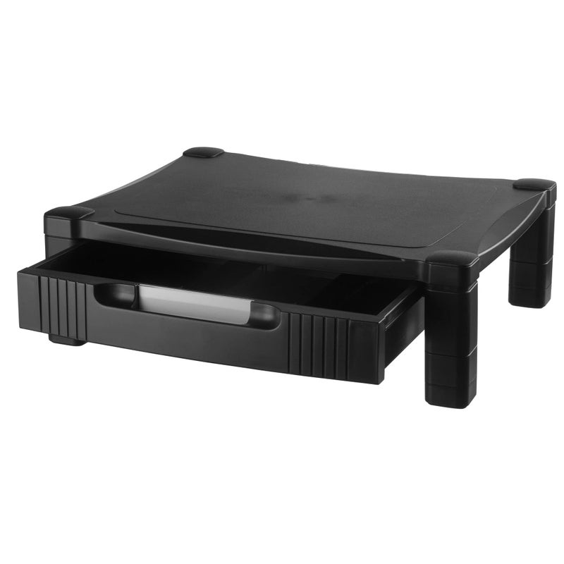 Kantek Monitor Stand With Drawer 17 X 1325 X 3 To 65 Black Supports 50 Lbs - Image 2