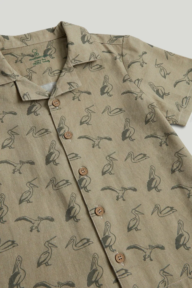 mothercare Pelican Linen Blend Shirt