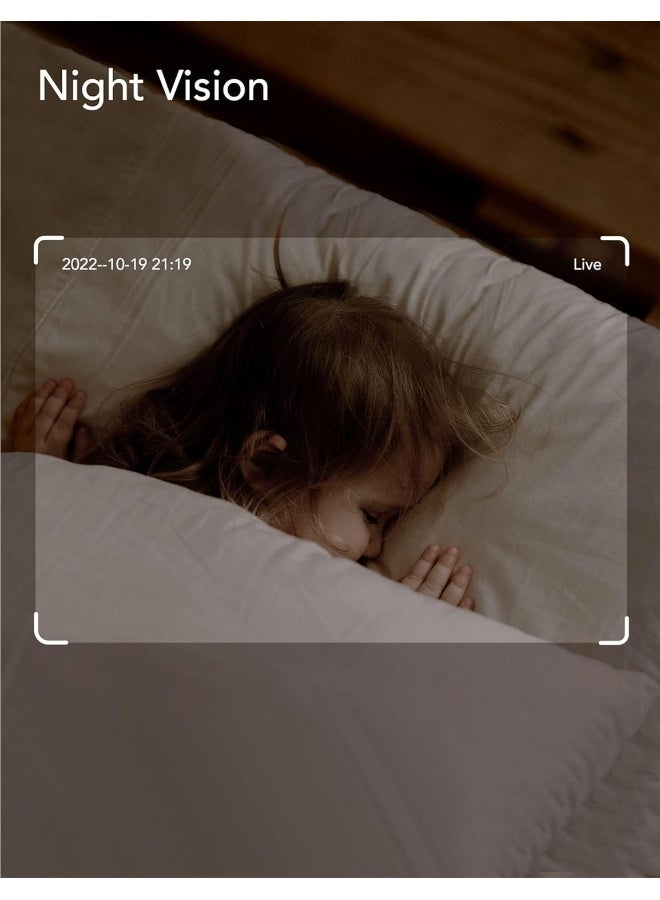 Nooie جهاز مراقبة الأطفال Nooie مع كاميرا وصوت 1080P رؤية ليلية كشف الحركة والصوت 2.4G كاميرا أمان منزلية لمراقبة الأطفال والمربية وكبار السن والحيوانات الأليفة، متوافق مع أليكسا (عبوتين) - Image 4