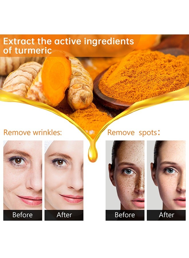 Sefudun Turmeric Serum,Suitable for Moisturize and Whiten Skin on Face and Remove Macula Anti Aging,Balance Uneven Skin,Natural Turmeric Serum 30ml - Image 4