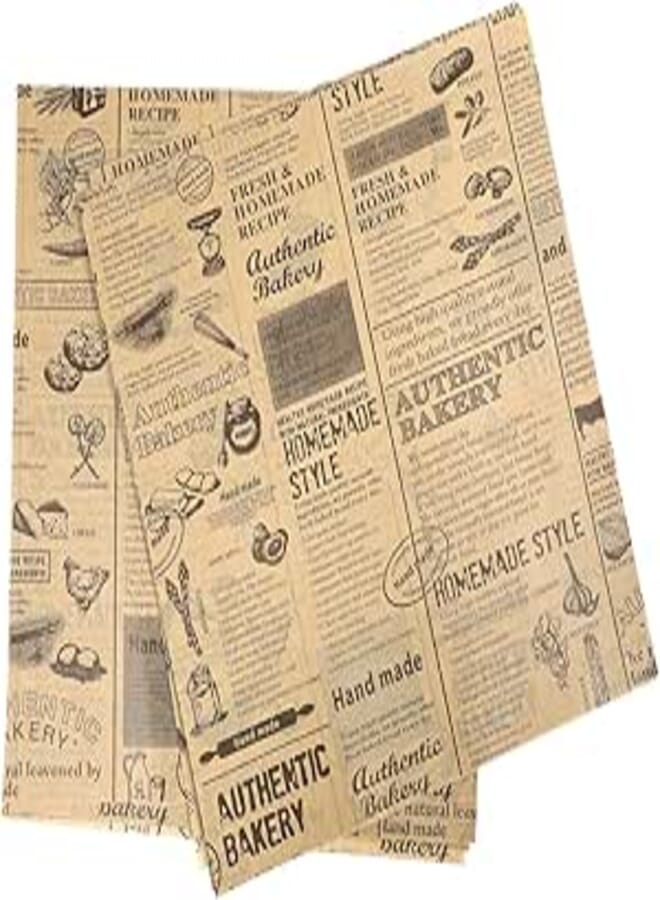 DOITOOL Parchment Paper - 50 Sheets Wax Paper for Food, Greaseproof BBQs