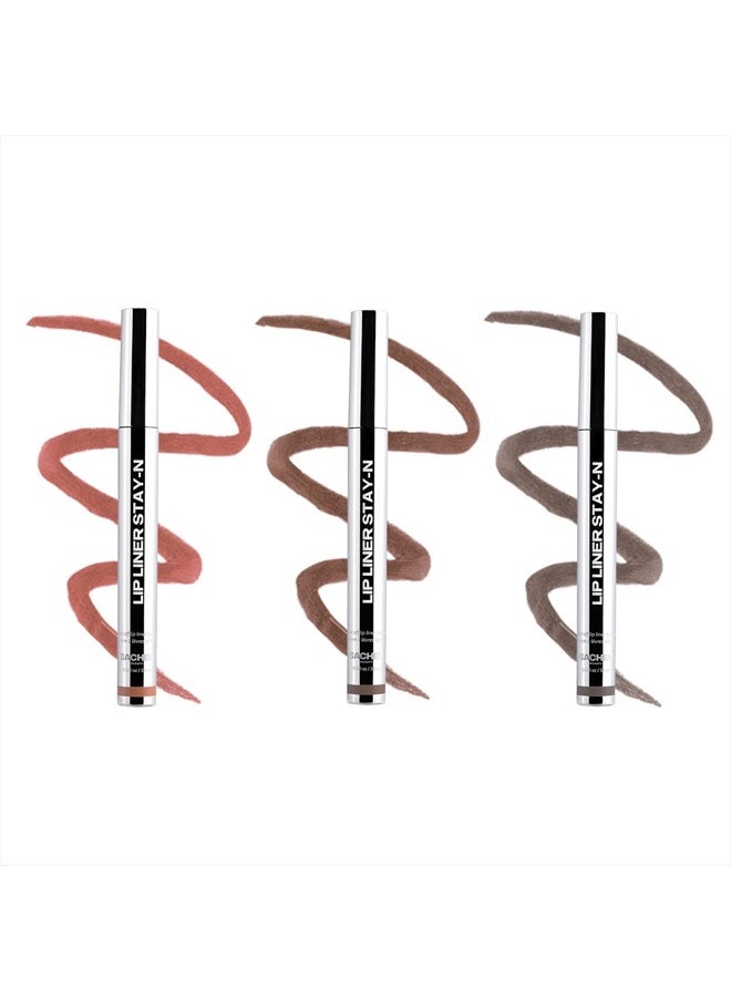 Sacheu - Lip Liner Stay-N - Peel Off Lip Liner Tattoo, Peel Off Lip Stain, Long Lasting Lip Stain Peel Off, Infused with Hyaluronic Acid & Vitamin E, For All Skin Types, Deep Bundle - Image 1