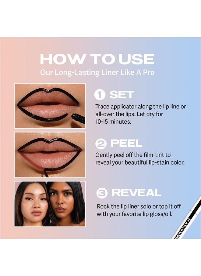 Sacheu - Lip Liner Stay-N - Peel Off Lip Liner Tattoo, Peel Off Lip Stain, Long Lasting Lip Stain Peel Off, Infused with Hyaluronic Acid & Vitamin E, For All Skin Types, Deep Bundle - Image 1