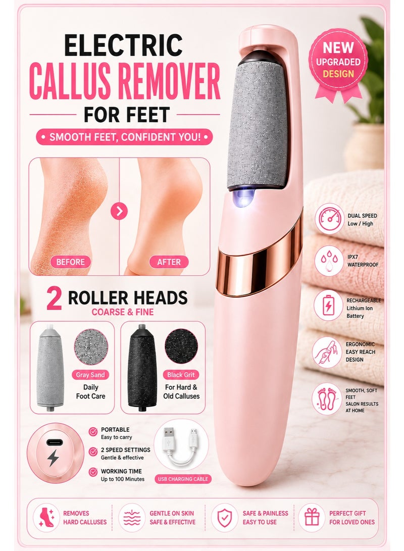 Velora SS Velora Electric Foot Callus Remover, Rechargeable Pedicure Wand Tool, Smooth Electronic Foot File for Feet Care, Removes Dry Hard & Dead Skin, Ideal Gift for Women & Men - Image 1