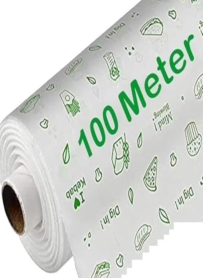 Household Wrap لفافة ورق زبدة فاخرة غير لاصقة لتغليف الطعام في المطبخ، وزن 1 كجم | تُستخدم لتغليف الروتي | لفافة ورق زبدة لتغليف الطعام في المطبخ وامتصاص الزيت (1 كجم/100 متر) - Image 1