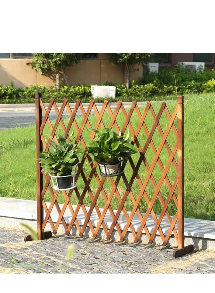 Generic FFD 120cm Brown Portable Expandable Wooden Garden Fence – Freestanding Wicker Trellis, Privacy Screen, Pet Gate for Indoor & Outdoor Use"  - Image 3