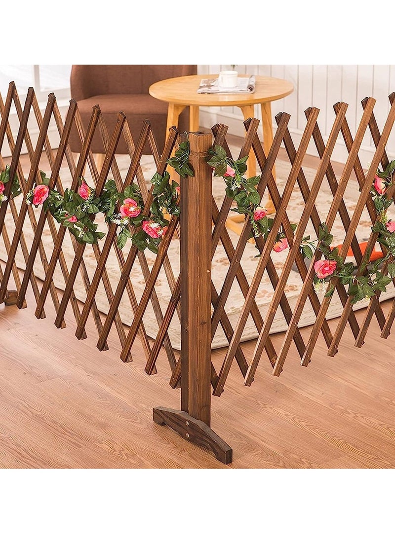 Generic FFD 120cm Brown Portable Expandable Wooden Garden Fence – Freestanding Wicker Trellis, Privacy Screen, Pet Gate for Indoor & Outdoor Use"  - Image 4