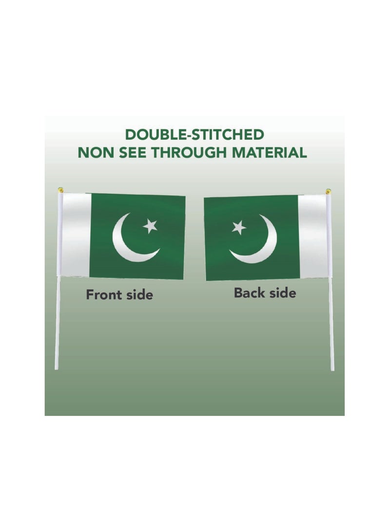 Generic Pakistan Independence Day Handheld Small Flag–Mini Pakistani Handheld Flags–Mini Flags for Kids and Adults–Great Souvenirs and Party Favors for Independence Day  - Image 4