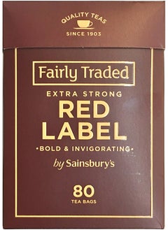 Sainsbury's Extra Strong Red Label Tea 80 Bags 250g | Fairly Traded Tea from England