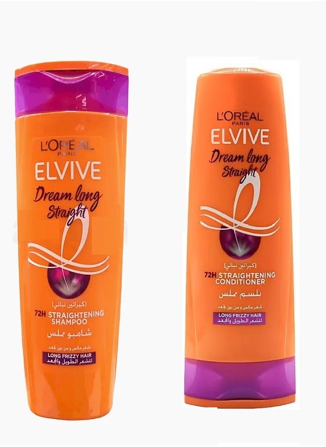 Elvive Dream Long Straight Shampoo 400ml Plus Long Straight Conditioner 360ml