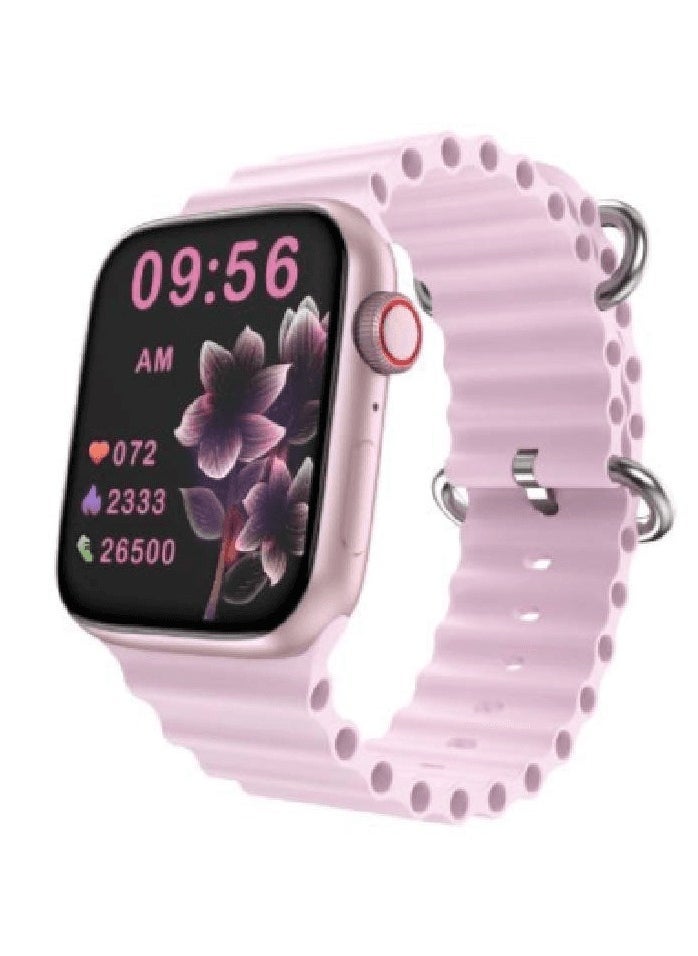 ELTRAZONE TK33 AMOLED Mini Smartwatch – 1.3-inch Display, Wireless Charging, Fitness Tracker, Heart Rate Monitor, Stylish Design, Long Battery Life, Touchscreen for Men and Women (PINK) - Image 1