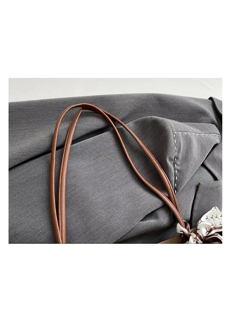 عرب شنطة كتف نسائية جلد صناعي أنيقة – حقيبة كبيرة يومية مع محفظة صغيرة – خفيفة وعملية للعمل والخروج - Image 5